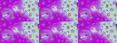 Botanik çizim kalıbı. Organik elementler. Suluboya etkisi. Raster deseni.