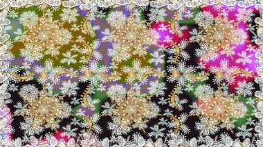 Geleneksel klasik raster altın pürüzsüz desen. Barok tarzında kusursuz bir doğulu süsü. Gri renklerdeki altın elementler.