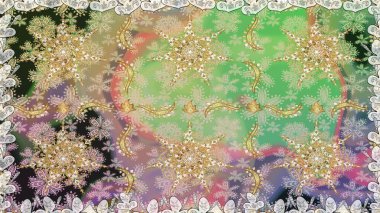 Damask kusursuz yinelenen arkaplan. Tarafsız renklerde altın element. Doku arka planında altın duvar kâğıdı. Barok tarzında altın çiçekli süs..