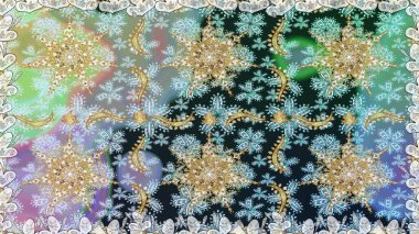 Kusursuz altın desen. Raster oryantal süs. Tarafsız renklerde altın elementlerle kusursuz desen.