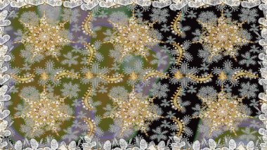 Gri renklerde grafiksel, modern, pürüzsüz desen. Kusursuz raster arka plan. Kusursuz çiçek deseni. Duvar kâğıdı barok, İspanyol kumaşı.