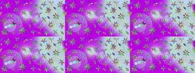 Botanik çizim kalıbı. Organik elementler. Suluboya etkisi. Raster deseni.