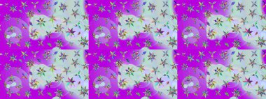 Küçük çiçekteki sevimli çiçek deseni. Raster illüstrasyonu. Çizim.