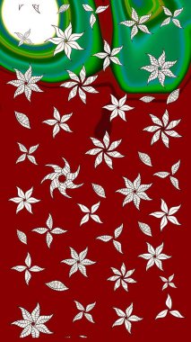 Kırmızı ve yeşil renklerde. Raster illüstrasyonu. Anti-stres için Raster soyut şablon sayfası.