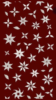 Renkli Bahar Teması eskiz kalıbı. Düz Çiçek Elementleri Tasarımı. Çiçekli çizim şekli. Kırmızı ve nötr renkte çiçekler.