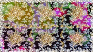 Barok tarzında altın çiçekli süs. Gri renklerdeki altın element. Antika altın tekrarlanabilir duvar kağıdı. Damask pürüzsüz tekrarlama deseni.