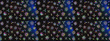 Çiçek buketleriyle klasik bir eskiz şekli. Raster illüstrasyonu. Gri ve mavi renklerde.