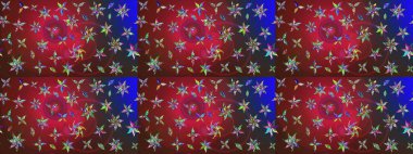 Çiçekler suluboya tarzında kırmızı ve kahverengi renklerde. Raster illüstrasyonunda çiçek deseni çizimi.