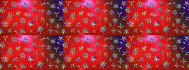 Tekstil, kumaş, kapaklar, duvar kağıtları, baskı, naylon, koleksiyon defteri, örgü, dekupaj için güzel bir eskiz. Millefleur 'lar. Küçük kırmızı ve kahverengi renkte güzel bir besin torbası deseni, çiçekler..