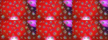 Renkli Yaz Temalı eskiz kalıbı. Düz Çiçek Elementleri Tasarımı. Kırmızı ve kahverengi renkte çiçekler. Raster illüstrasyonunda çiçek deseni çizimi.