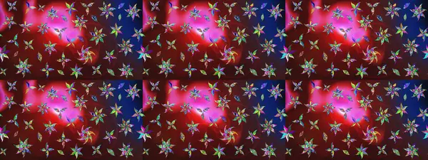 Nazik, yaz çiçekleri kahverengi ve kırmızı renklerde. Çiçekli karalama şeklinde Raster çiçek deseni. Raster illüstrasyonu.