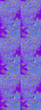 Anti-stres için soyut örnek sayfası. Raster illüstrasyonu. Mor ve mavi renklerde.