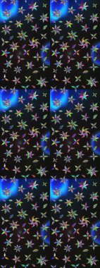 Tomurcukları çiçek olan sevimli bir çiçek deseni. Eskiz geçmişi. Raster illüstrasyonu. Kumaş, tekstil, duvar kağıdı baskısı için. Eski usul. Raster..