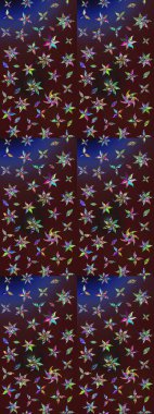 Çiçekli bahar çiçekleri. Küçük çiçekte güzel bir desen. Küçük renkli çiçekler. Moda baskıları için zarif bir şablon. Motley illüstrasyonu. Çizim.