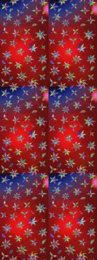 Çiçek desenli eskiz. Kırmızı ve mavi renkte çiçekler. Renkli Bahar Teması eskiz kalıbı. Düz Çiçek Elementleri Tasarım Raster illüstrasyonu.