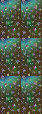 Küçük çiçekteki sevimli çiçek deseni. Raster illüstrasyonu. Tony 'nin kumaş kalıbını çiz. Modaya uygun kumaş deseni.