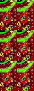 Şirin çiçekler. Çizgi çizimi kalıbı. Raster Moda kumaş deseni.