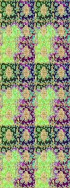 Kına dövmeli süs çiçekleri, altın çıkartmalar, mehndi ve yoga tasarımı, kartlar ve parmak izleri. Raster Golden Mehndi eskiz kalıbı. Yeşil renkte desen.