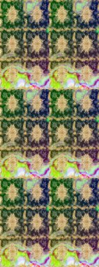 Kış sembolü, Mutlu Noeller, Mutlu yıllar 2019. Yeşil renkli Raster altın deseni. Soyut duvar kâğıdı, ambalaj dekorasyonu. Altın kar tanesi basit çizim kalıbı.