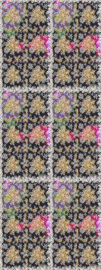 Paisleys zarif çiçek desenli dikdörtgen arka plan duvar kâğıdı illüstrasyonlu klasik stil, modern 3D çizgili sanat altın ve gri desenli çiçek yaprakları ve süslemeleri..