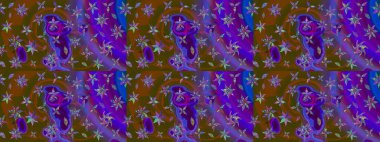 Eskiz arkaplan modeli. Vadinin çiçekleri kahverengi ve mor renklerde. Suluboya, elle çizilmiş. Raster - stok.