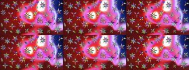 Raster illüstrasyonundaki çiçek desenli çizim. Kırmızı ve pembe renkte çiçekler.