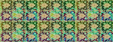 2019 Noel 'i, kar tanesi, yeni yıl. Altın elementli yeşil renkte klasik eskiz deseni.