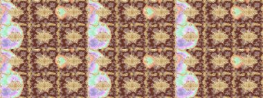 Kahverengi ve altın desenli. Tekrarlayan ögelerle soyut arkaplan çiz. Zarif raster klasik desen.
