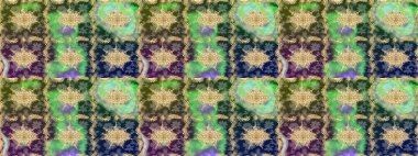 2019 Noel 'i, kar tanesi, yeni yıl. Altın elementli yeşil renkte klasik eskiz deseni.