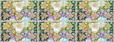 Kusursuz altın desenli bukleler. Parlak dantel, stilize çiçekler, şal desenli. Tarafsız renklerde, altın elementlerle kusursuz desen. Doğu tarzı arabesk. Hassas altın deseni açın. Raster..