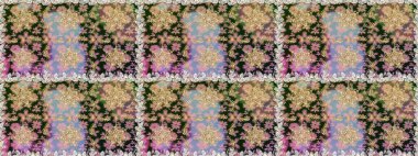 Doğu tarzında klasik tasarım öğesi. Süslü dantel iz sürücü. Gri renkli geleneksel Arapça dekor. Duvar kâğıdı için altın süslü bir illüstrasyon. Çiçekli süslemeli, pürüzsüz bir desen..