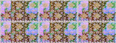 Parlak dantel, stilize çiçekler, şal desenli. Raster. Doğu tarzı arabesk. Kusursuz altın desenli bukleler. Hassas altın deseni açın. Tarafsız renklerde altın elementlerle kusursuz desen.