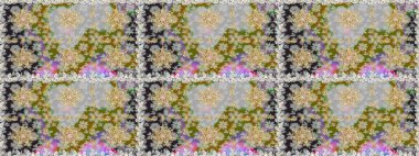 Barok tarzında kusursuz bir doğulu süsü. Gri renkli ve altın elementli geleneksel klasik altın sarısı desen.