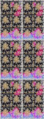 Klasik klasik klasik arka plan. Geleneksel oryantasyon süsü. Kusursuz klasik raster grisi ve altın desen.