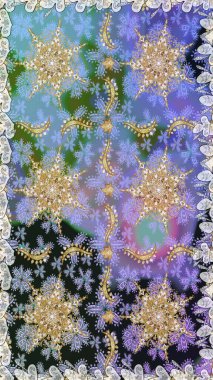 Kusursuz altın desenli bukleler. Raster illüstrasyonu. Doğu tarzı arabesk. Raster altın desen. Altın elementli gri renkler.