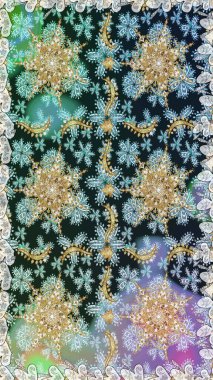 Kusursuz kıvırcık saçlar. Doğulu stil, altın elementlerle altın rengi nötr renkte arabesk yapar. Raster altın desen.