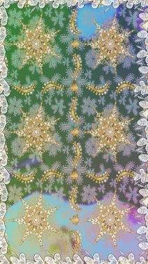 Kusursuz altın desen. Raster oryantal süs. Altın elementlerle nötr renklerde altın desen.