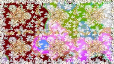 Kusursuz altın desen. Raster altın çiçek süsü brokar kumaş ve cam desenli. Çiçek desenli altın metal. Altın elementli nötr renkler.