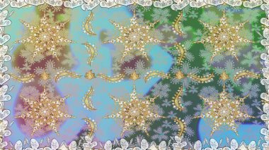 Soyut duvar kâğıdı, ambalaj dekorasyonu. Kış sembolü, Mutlu Noeller, Mutlu yıllar 2019. Tarafsız renklerde raster altın desen. Altın kar taneleri basit, pürüzsüz desen.