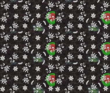 Çizim çiçek deseni duvar kağıdı, web sitesi arka planı, ambalaj kağıdı, davetiye, broşür, afiş veya web sitesi için kullanılabilir. Karalama elementleri. El çizimi Raster illüstrasyonu.