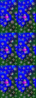 Çiçek arkaplan. Mavi ve yeşil renklerde. Raster illüstrasyonu. Doğum günü kartı ya da düğün davetiyesi. Çiçekli tebrik kartı. Suluboya çiçek buketi.