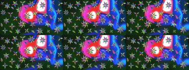 Bir sürü mavi ve gri soyut çiçekli tropik eskiz deseni. Varicoloblue ve gri raster çizimi. Küçük çiçekte sevimli çiçek deseni var..