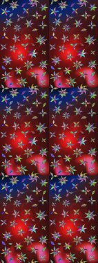 Raster çiçek desenli çiçek deseni, yapraklar, dekoratif elementler, sıçrama, lekeler, el çizimi kontur çizgileri ve Doodle çizim stili, grafik raster çizim çizimi.