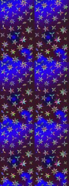 Modern çiçek arkaplanı. Moda baskıları için zarif bir şablon. Halk tarzı. Parlak renkli çiçekleri ve kahverengi ve mavi renkli yaprakları olan harika bir çiçek deseni..