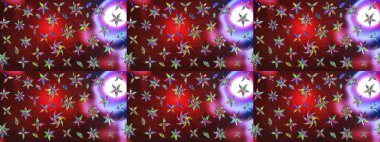 Tekstil ve kapak tasarımı için mükemmel. Doodle tarzı. Renkli kırmızı ve kahverengi çizim kalıpları. Elle çizilmiş sonbahar çiçeği deseni. Kırmızı ve kahverengi renkte çiçekler.