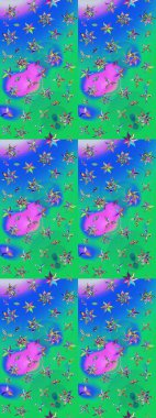 Küçük çiçekteki sevimli çiçek deseni. Güzel kumaş deseni. Raster illüstrasyonu. Güzel karalamalı çiçek deseni çiz..