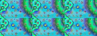 Çiçek kompozisyonu, el boyası, hassas şablon. Sevgililer günü ve tebrik kartı konsepti için şık bir davetiye. Üst manzara, yumuşak mavi ve yeşil renk tarzı. Manzaralı çiçek deseni.