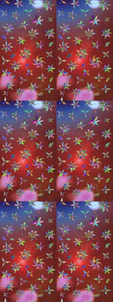 Kahverengi ve kırmızı renklerde bahar çiçekleri. Raster illüstrasyonu. Yaprak ve çiçeklerin suluboya resmi, kahverengi ve kırmızı renklerin çizim şekli.