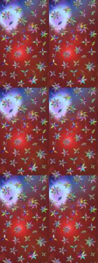 Bahar çiçekleriyle güzel bir çiçek deseni çizmişsin. Güzel kumaş deseni. Raster illüstrasyonu.