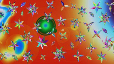 Süslü kumaş deseni. Raster deseni. Çiçekli çiçek deseni, suluboya..